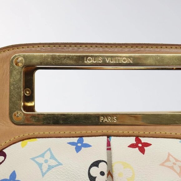 LOUIS VUITTON Monogram Multicolor Judy MM Bag 2Way White M40255 LV Auth 125291 - Picture 10 of 16